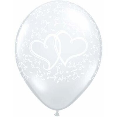 Latex Balloons - Entwined Hearts - 11&quot;
