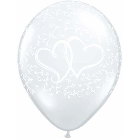 Latex Balloons - Entwined Hearts - 11&quot;