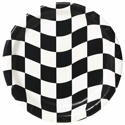 Plates - LN- Race Car Flag- 9&quot;