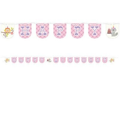 Banner - Happi Woodland Pink