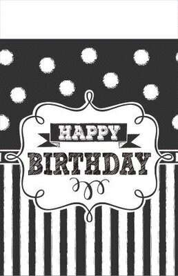 Table Cover - Chalkboard Bday (54 in x 102 in)