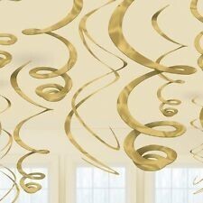 Swirl Decorations - Gold-22&#39;&#39;-12pcs
