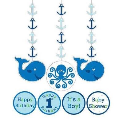 Hanging Cutouts Ocean Preppy Boy-36&#39;&#39;-3pk