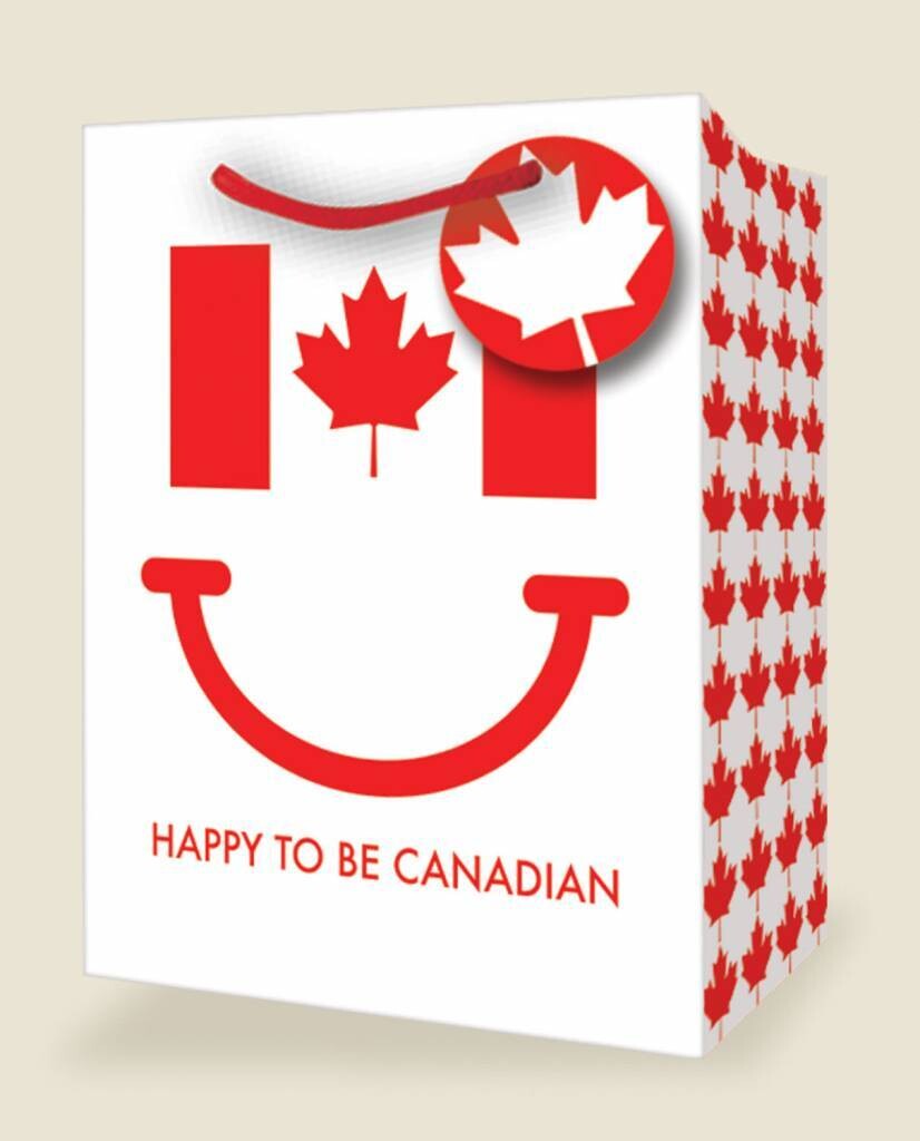 Gift Bag-Happy to be Canadian Large