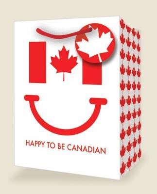 Gift Bag-Happy to be Canadian Large