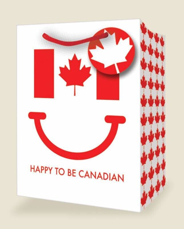 Gift Bag-Happy to be Canadian Large