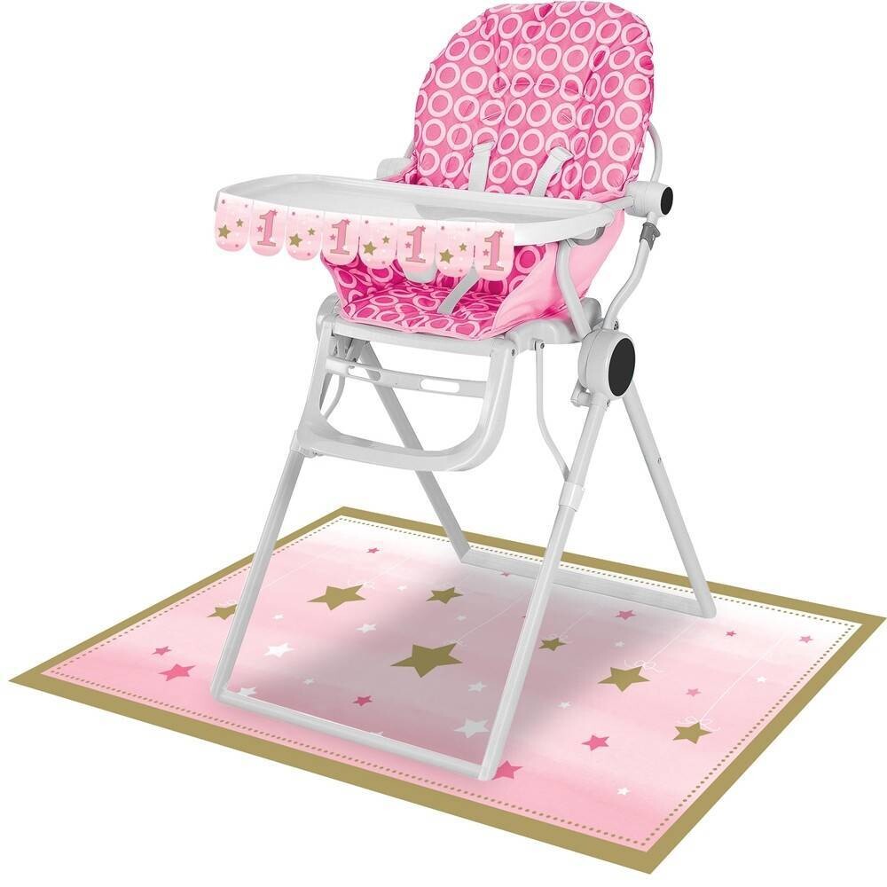 High Chair Kit - One Little Star Pink