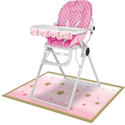 High Chair Kit - One Little Star Pink