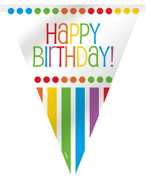Triangle Pennant Banner-Happy Birthday