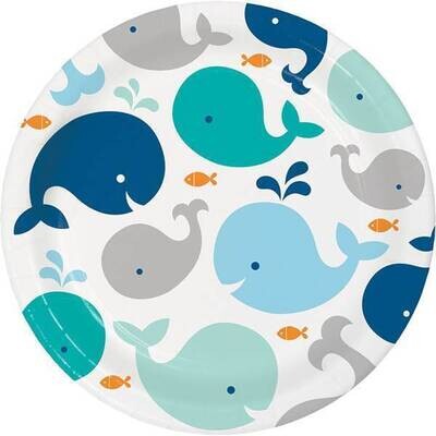 Luncheon Plates-LIL Spout Blue-8pk-Paper