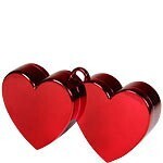 Balloon Weight - Red Double Hearts