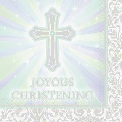 Napkins-BEV-Joyous Christening-16pk-2ply (Seasonal) - Discontinued