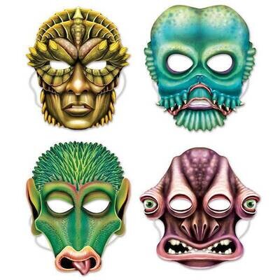Alien Masks - 4 pk