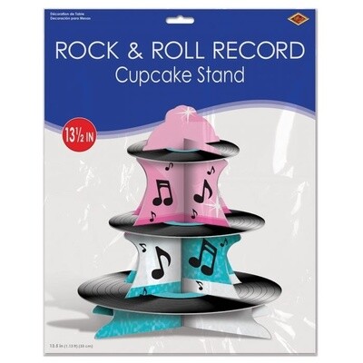 Rock and Roll Record Cupcake Stand