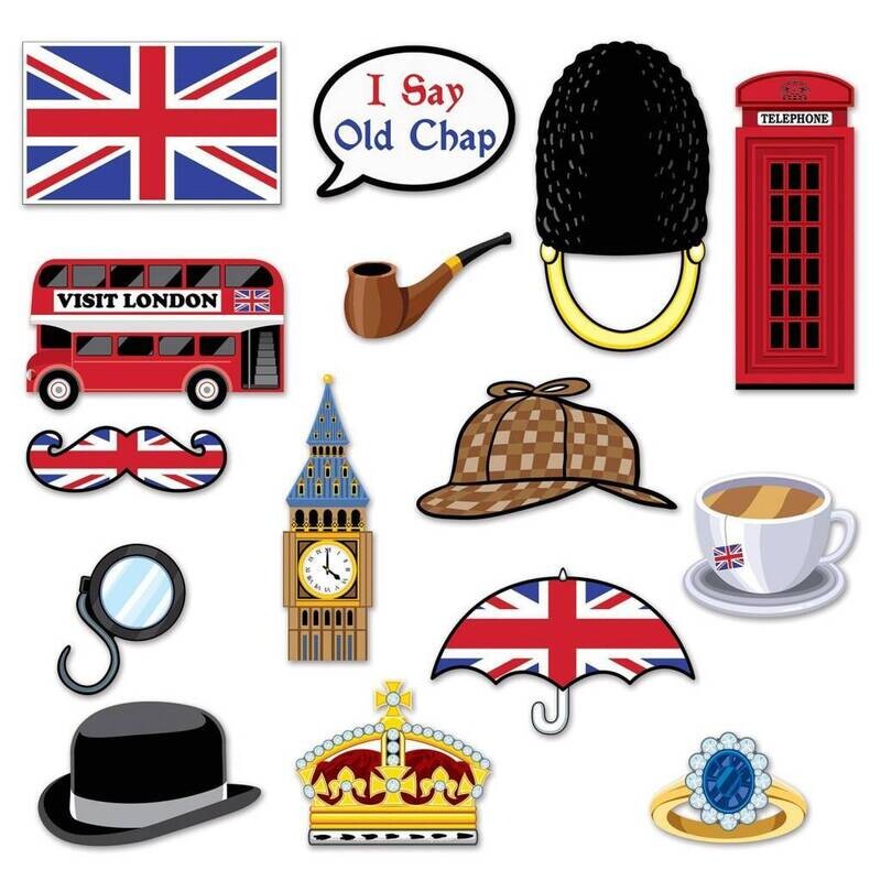 Photo Props-British Fun Signs-5~15&#39;&#39;-15pk