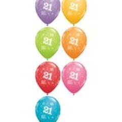 Latex Balloon-21 A Round Assortment-1pkg-11&quot;