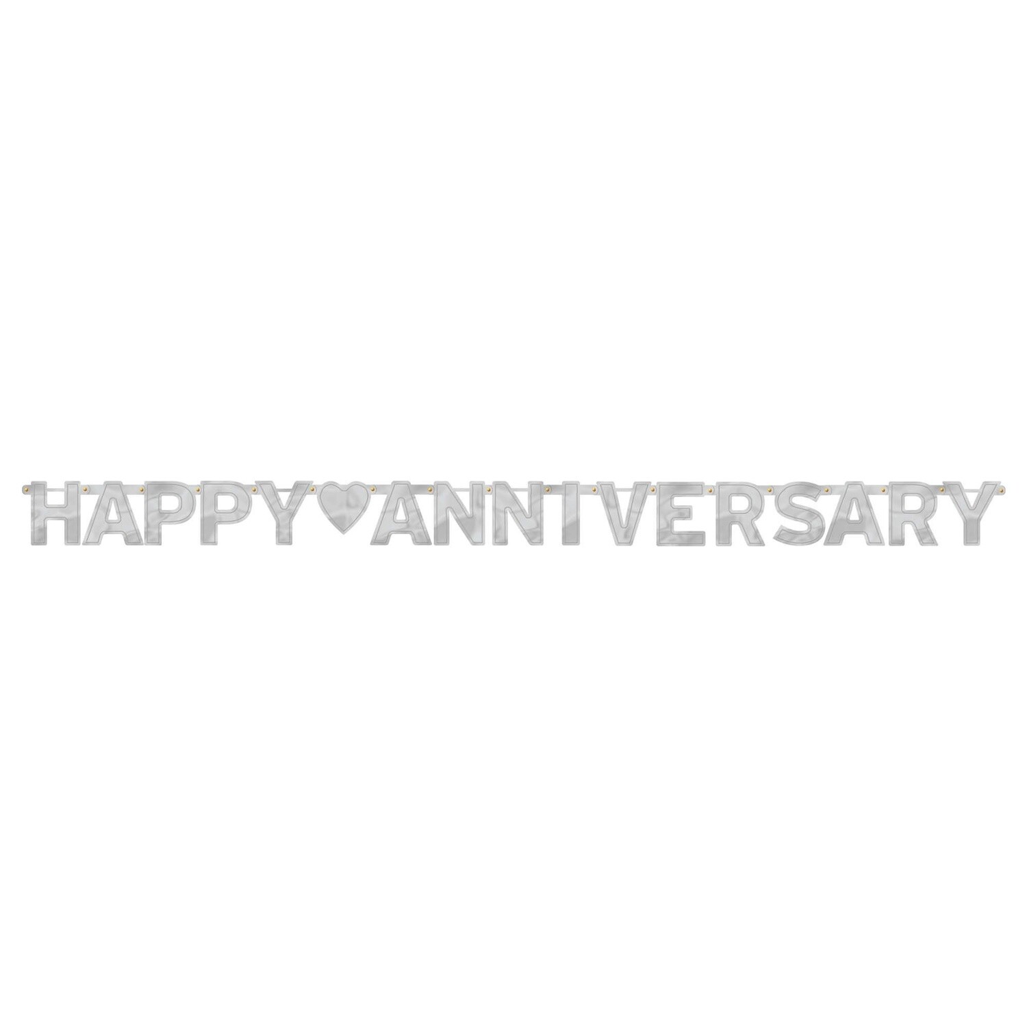 Banner-Happy Aniversary-Silver-Foil-7.75ft