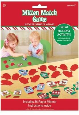 Mitten Match Game - Christmas-36pk