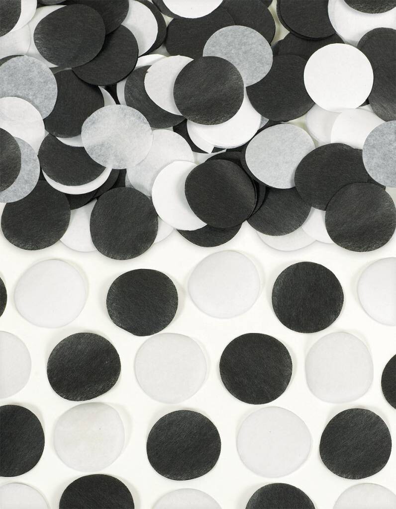 Paper Confetti-Black and White-0.8oz