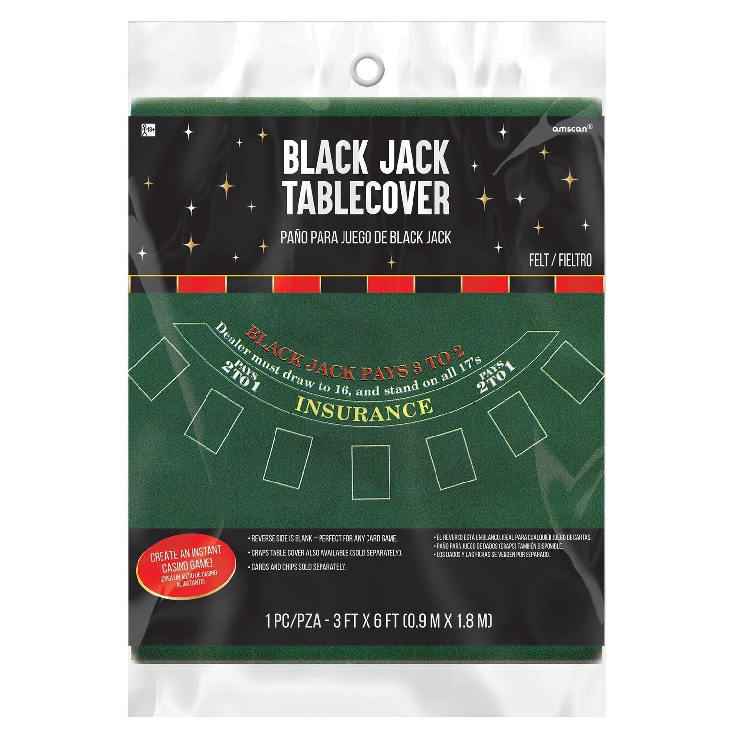 Black Jack Table Cover