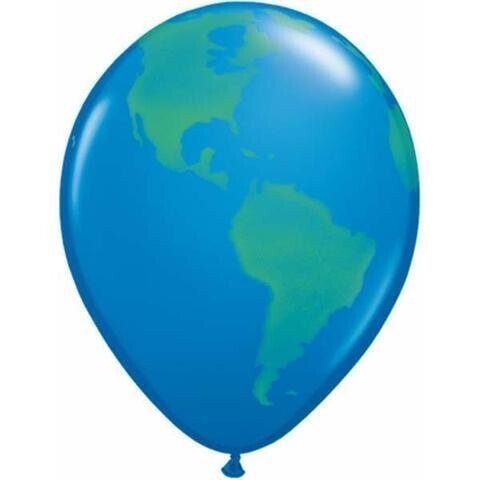 Latex Balloons - Globe - 11&quot;