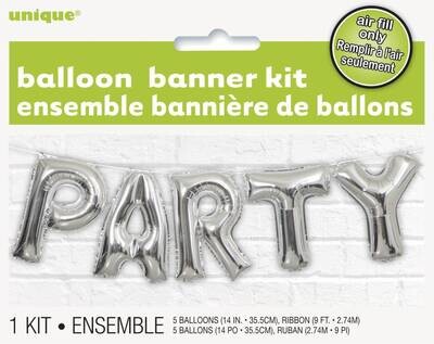 Foil Balloon - Banner Kit &quot;PARTY&quot;