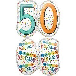 Foil Balloons - Happy Birthday - 50