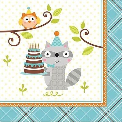 Luncheon Napkins-Happi woodland-Boy-16pk-3ply