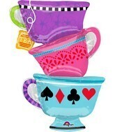 Foil Balloon - Alice In Wonderland Tea Cups