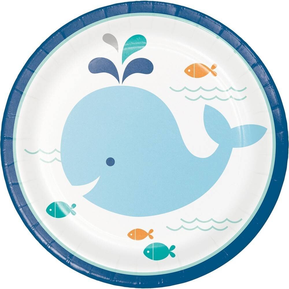 Plates-BEV-Lil&#39;Spout Blue-8pk-Paper