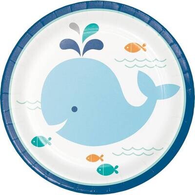 Plates-BEV-Lil&#39;Spout Blue-8pk-Paper