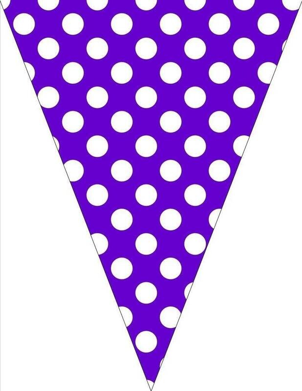Banners-Amethyst Dots-9ft x 6.25in