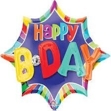 Foil Balloon - Happy B-day 3D 35&quot;