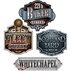 Sign Cutouts-Sherlock Holmes -11.25&#39;&#39;-18&#39;&#39;-4pk