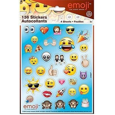 Emoji-Sticker Sheet - 136 Stickers