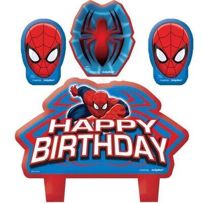 Candle Set-Spider Man-4pk