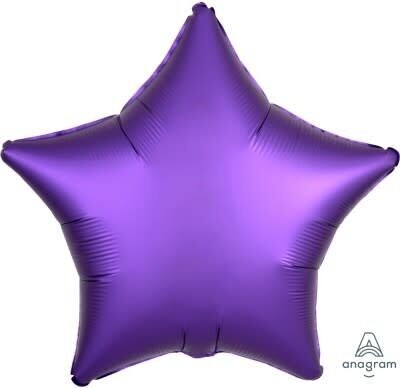 Foil Balloon - Purple Royal Satin - Luxe Star - 18&quot;