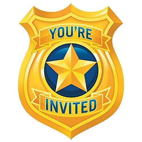 Invitations-Police Party-8pk