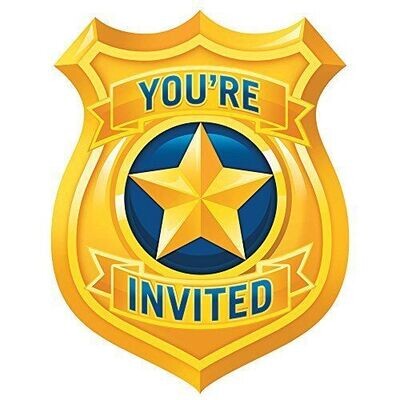 Invitations-Police Party-8pk