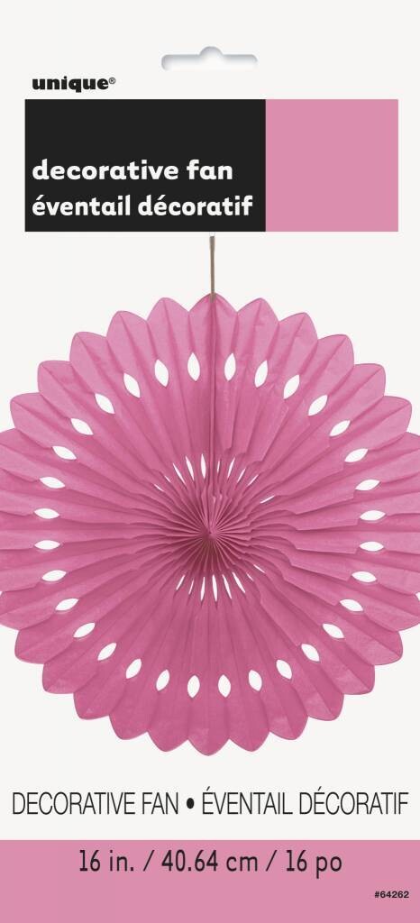 Hanging Decorations-Decorative Paper Fan-Light Pink-Paper-16&quot;