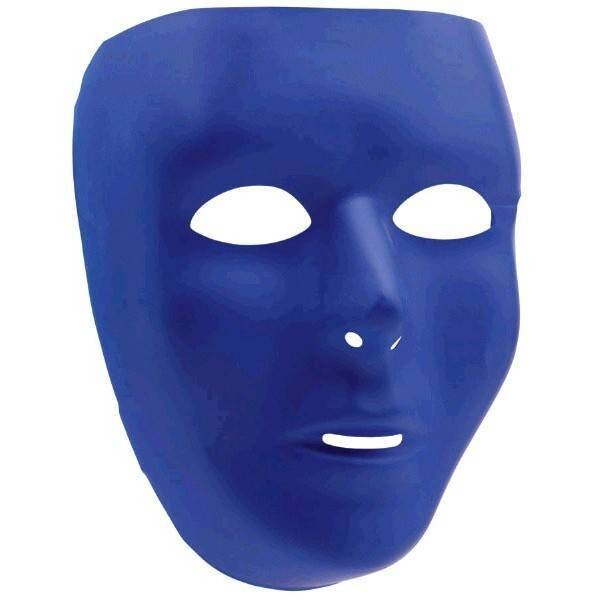 Mask-Full Face-Blue-Plastic