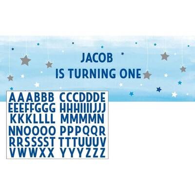 Banner - Personalizable One Little Star Blue