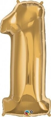 GOLD NUMBER 1 BALLOON-34&#39;&#39;