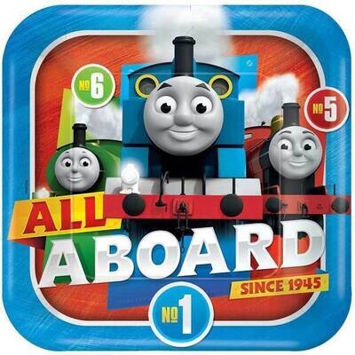 Plates-LN-Square-Thomas All Aboard-8pk-Paper