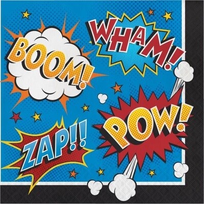 Napkins - LN - Super Hero Slogans - 16pkg - 2ply