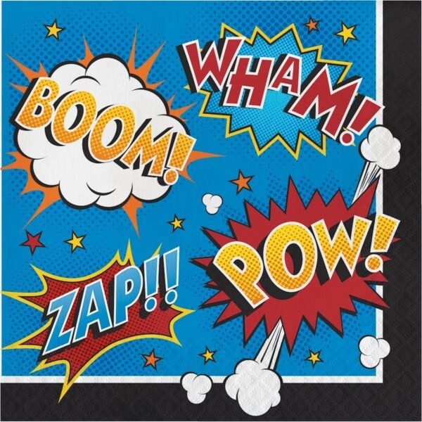 Napkins - LN - Super Hero Slogans - 16pkg - 2ply