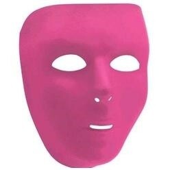 Mask-Full Face-Pink-Plastic