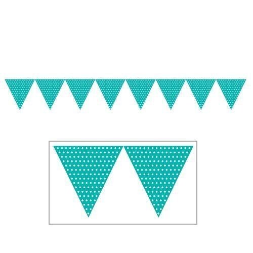 Banners-Teal Lagoon Dots-9ftx6.25in