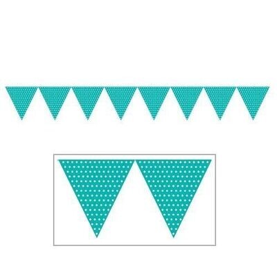 Banners-Teal Lagoon Dots-9ftx6.25in
