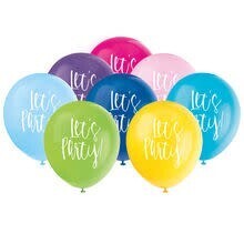 Balloons-Latex-It&#39;s Party-12&quot;(8PK)
